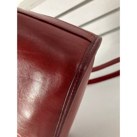 BRIGHTON SMALL RED SMOOTH LEATHER ANIMAL PRINT SHOULDR BAG - Picture 9 of 16